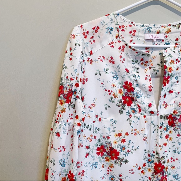 Parker Nola Floral Long Sleeve Shift Dress - Picture 3 of 8